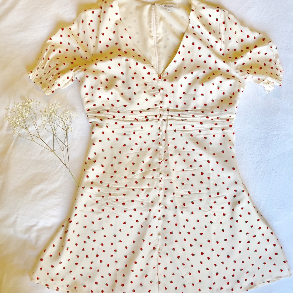 Silk Madewell Strawberry Mini Dress